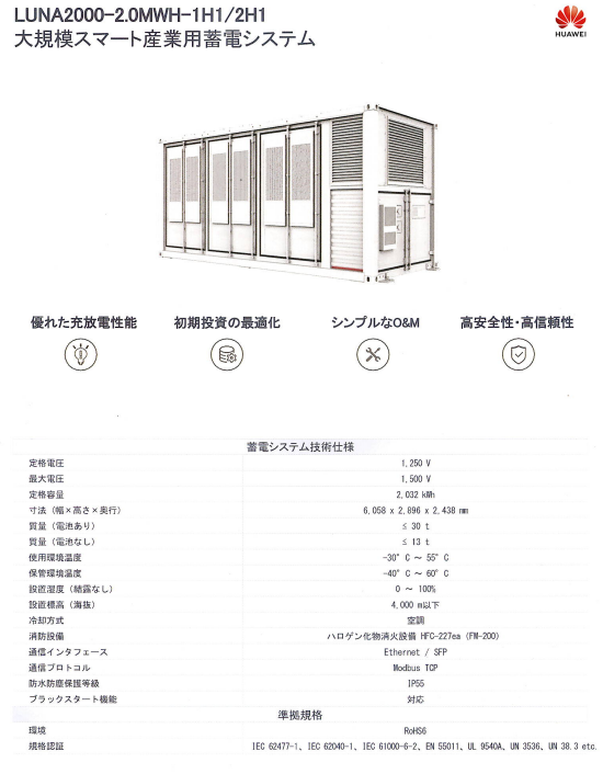 大规模スマート産業用蓄電システム